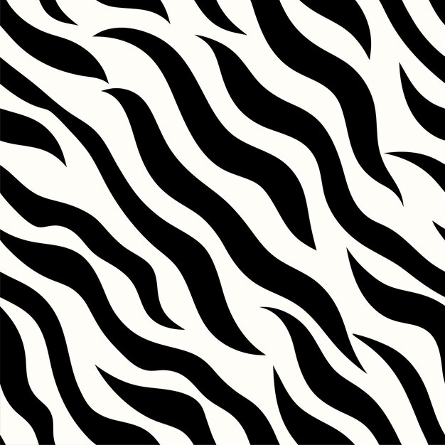 Diseño vectorial de patrones de pieles de animales de cebra sin costura
