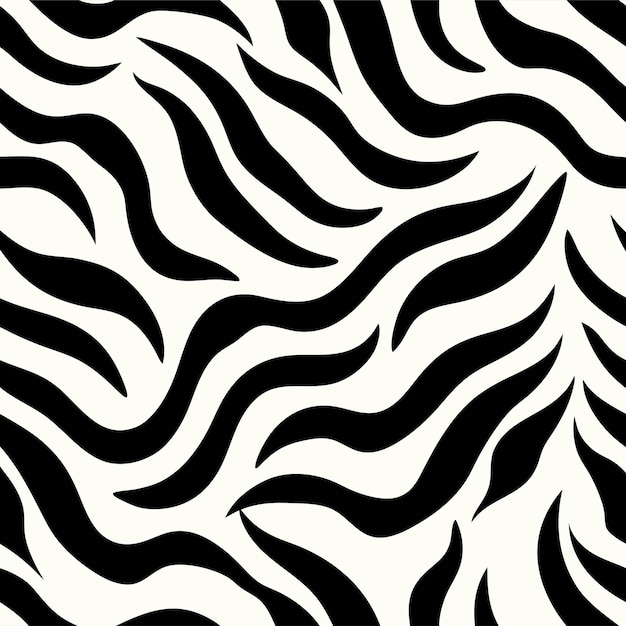 Diseño vectorial de patrones de pieles de animales de cebra sin costura