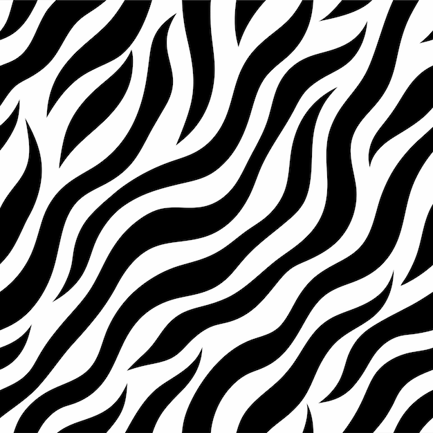 Diseño vectorial de patrones de pieles de animales de cebra sin costura