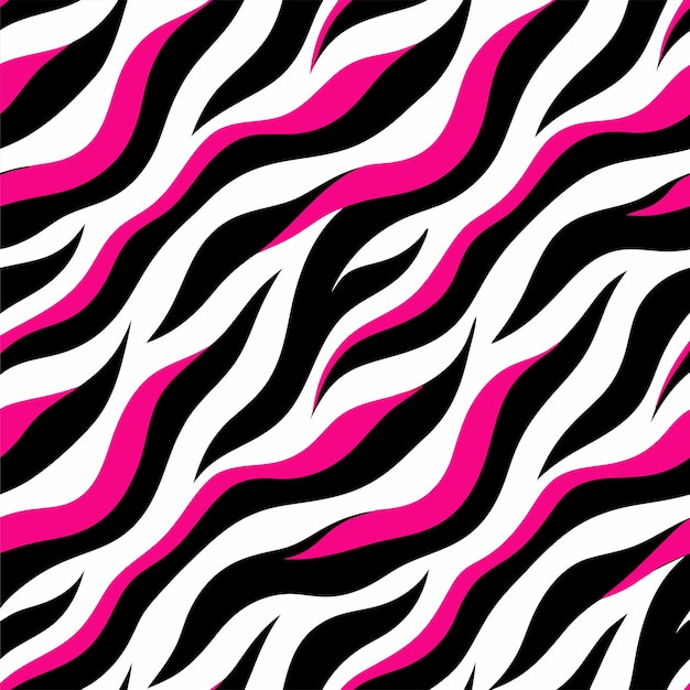 Diseño vectorial de patrones de pieles de animales de cebra sin costura