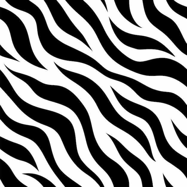 Diseño vectorial de patrones de pieles de animales de cebra sin costura