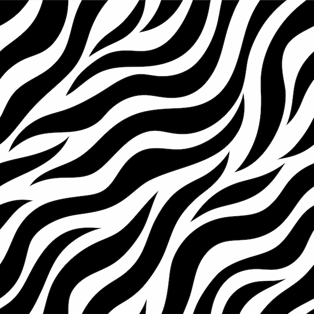 Diseño vectorial de patrones de pieles de animales de cebra sin costura