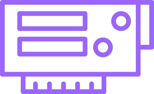 Diseño vectorial PCI Estilo del icono de la ranura