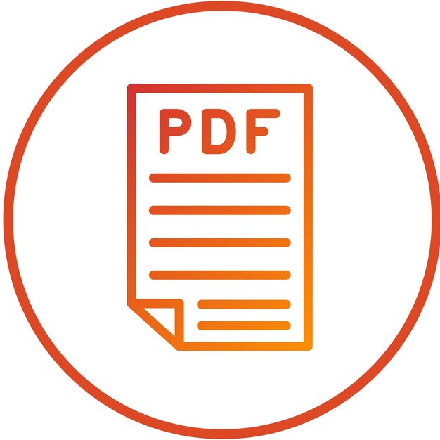 Diseño vectorial Pdf Estilo de icono