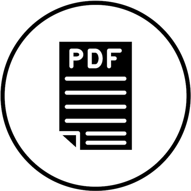 Diseño vectorial Pdf Estilo de icono