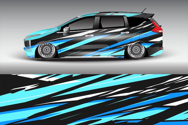 diseño vectorial de pegatinas de automóviles diseño de kit de fondo de carreras de líneas abstractas gráficas para automóviles de carreras de vehículos