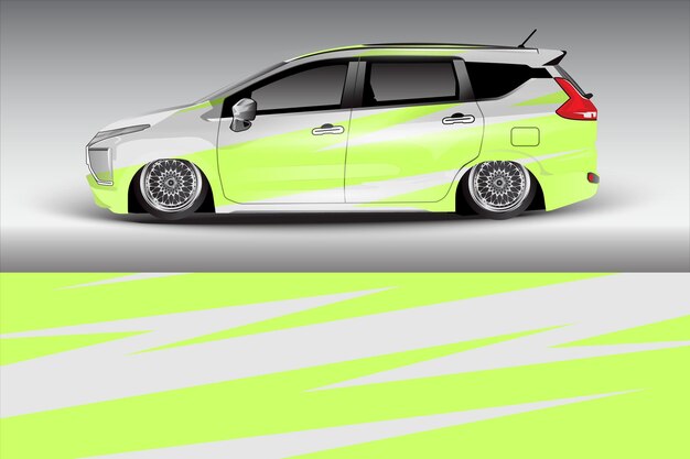 diseño vectorial de pegatinas de automóviles diseño de kit de fondo de carreras de líneas abstractas gráficas para automóviles de carreras de vehículos