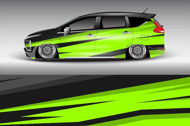 diseño vectorial de pegatinas de automóviles diseño de kit de fondo de carreras de líneas abstractas gráficas para automóviles de carreras de vehículos