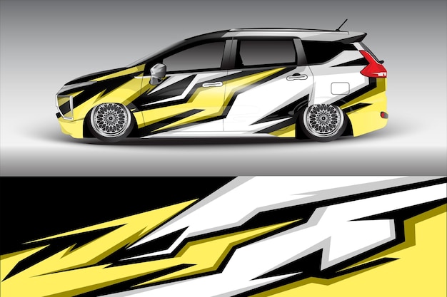 diseño vectorial de pegatinas de automóviles diseño de kit de fondo de carreras de líneas abstractas gráficas para automóviles de carreras de vehículos