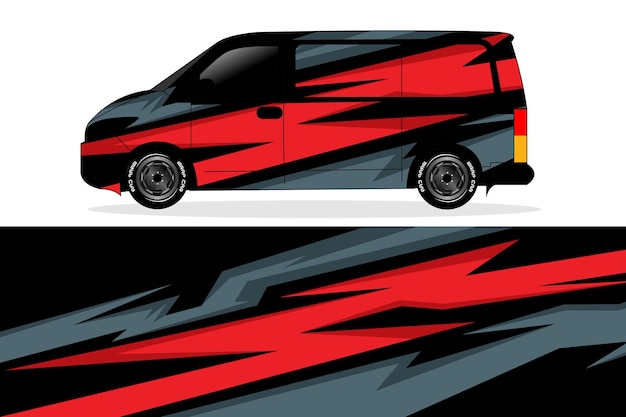 Diseño vectorial de pegatinas para furgonetas de entrega