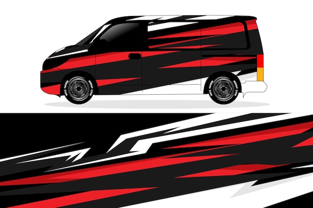 Diseño vectorial de pegatinas para furgonetas de entrega