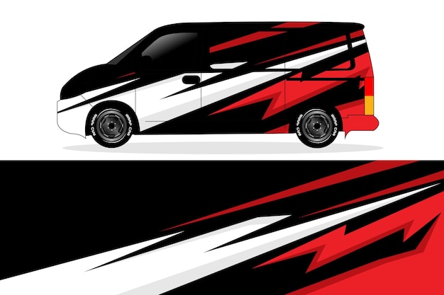 Diseño vectorial de pegatinas para furgonetas de entrega