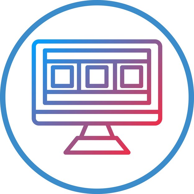 Diseño vectorial de la película Corrección de color Estilo del icono