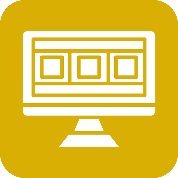Diseño vectorial de la película Corrección de color Estilo del icono