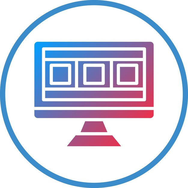 Diseño vectorial de la película Corrección de color Estilo del icono