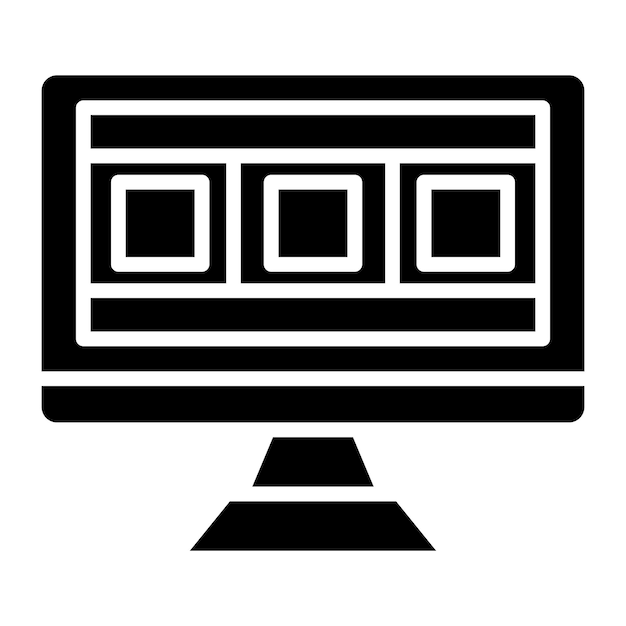 Diseño vectorial de la película Corrección de color Estilo del icono