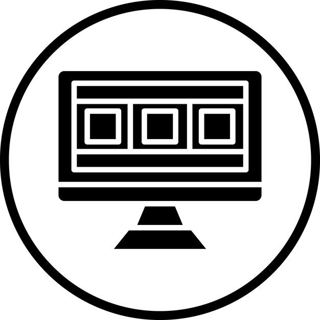 Diseño vectorial de la película Corrección de color Estilo del icono