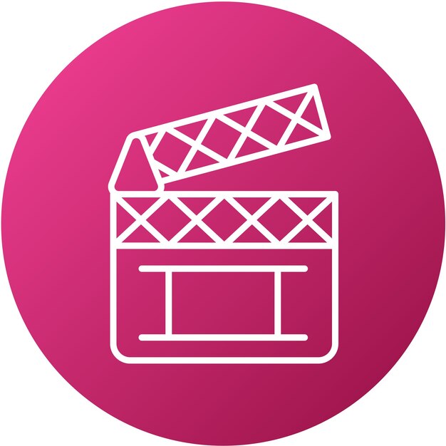 Diseño vectorial de películas Clapperboard Icon Style