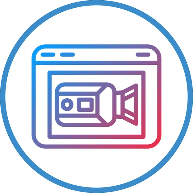 Diseño vectorial de películas publicitarias Estilo de icono