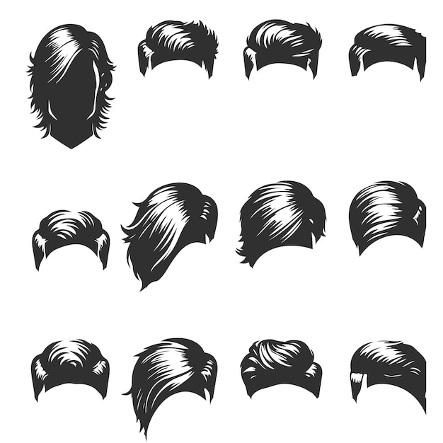 Diseño vectorial de pelo