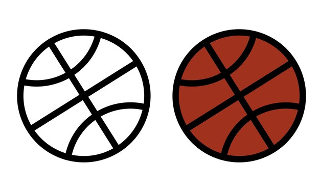 Vector diseño vectorial de pelota diseño vectorial de baloncesto