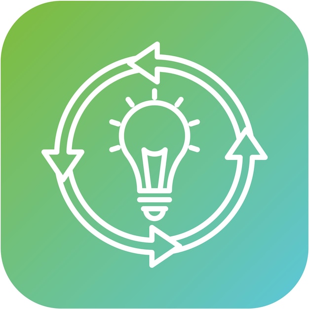 Diseño vectorial Pensamiento circular Estilo de icono
