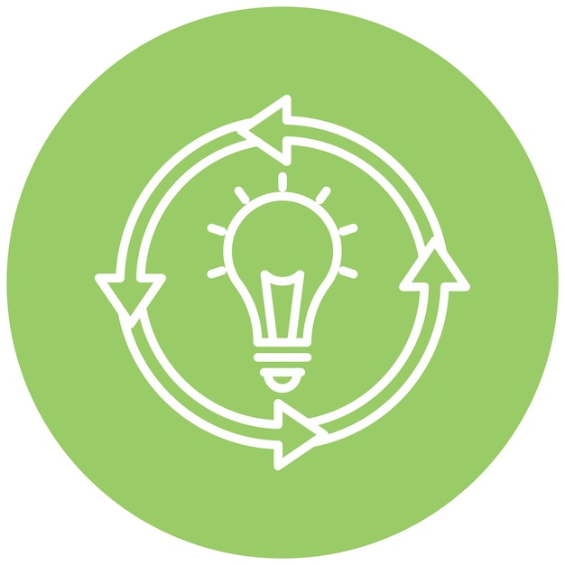 Diseño vectorial Pensamiento circular Estilo de icono