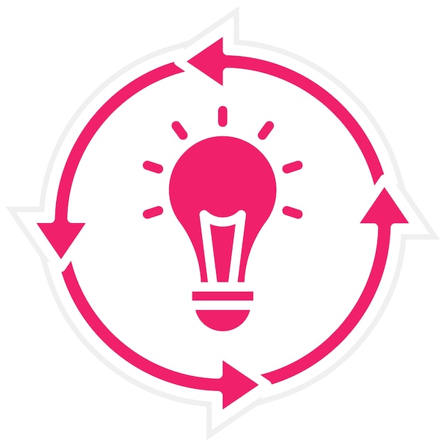 Diseño vectorial Pensamiento circular Estilo de icono