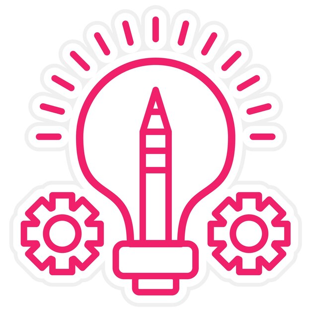 Diseño vectorial Pensamiento creativo Estilo de icono