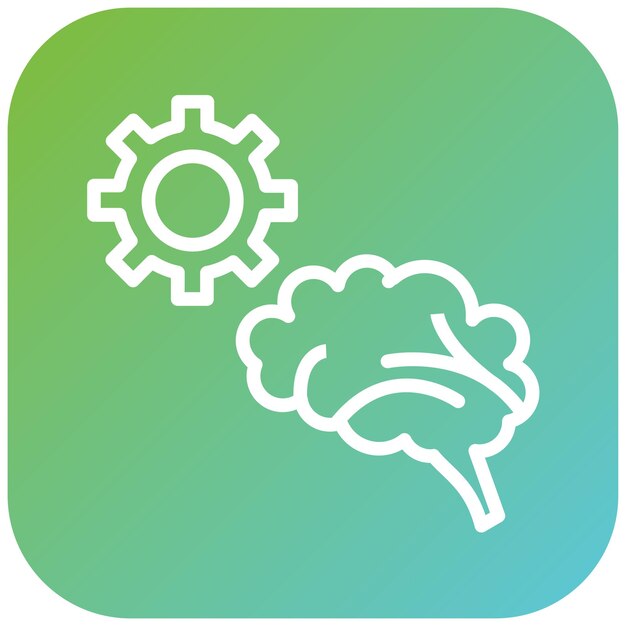Diseño vectorial Pensamiento crítico Estilo del icono del cerebro