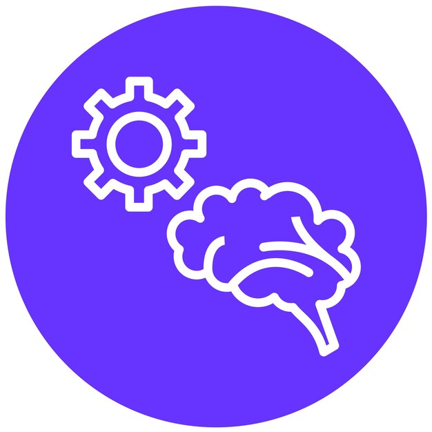 Diseño vectorial Pensamiento crítico Estilo del icono del cerebro