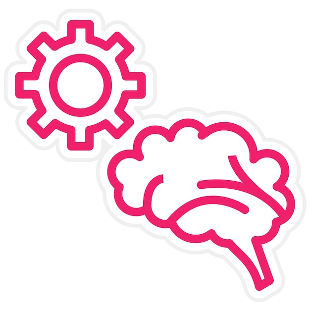 Diseño vectorial Pensamiento crítico Estilo del icono del cerebro