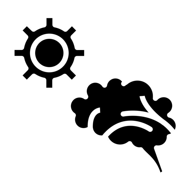 Diseño vectorial Pensamiento crítico Estilo del icono del cerebro