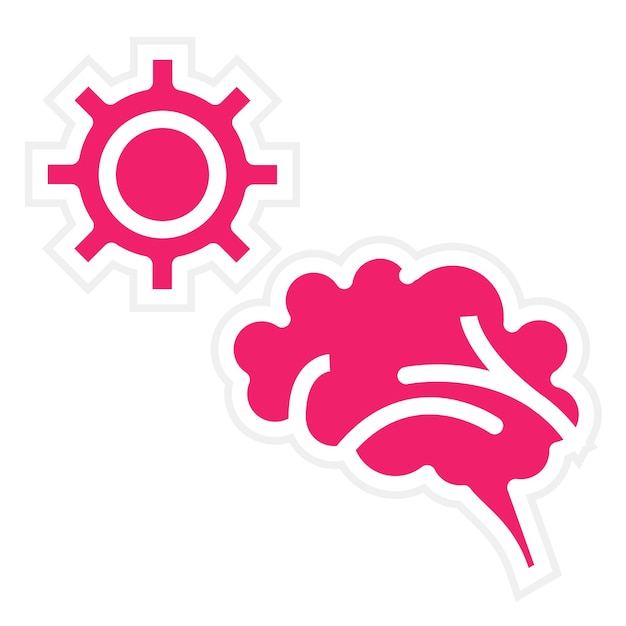 Diseño vectorial Pensamiento crítico Estilo del icono del cerebro