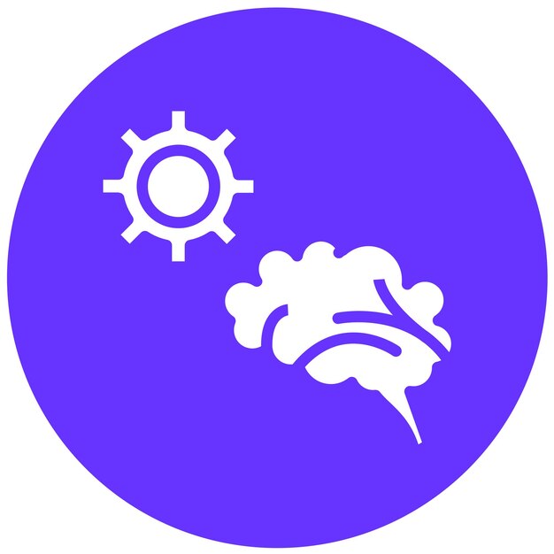 Diseño vectorial Pensamiento crítico Estilo del icono del cerebro