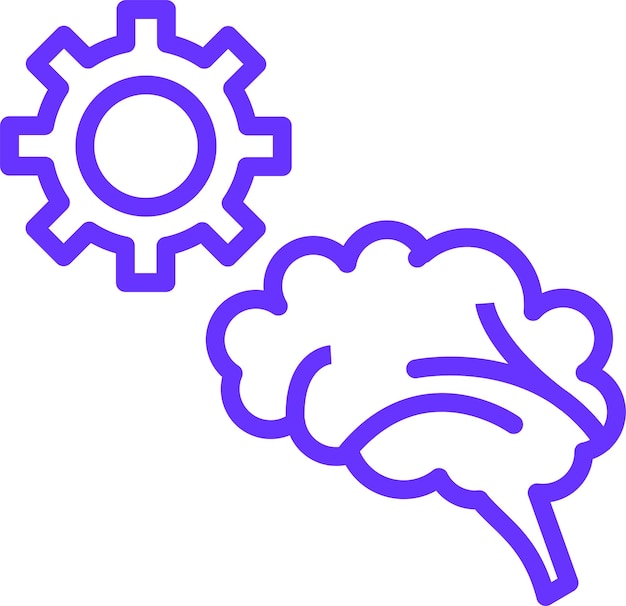Diseño vectorial Pensamiento crítico Estilo del icono del cerebro