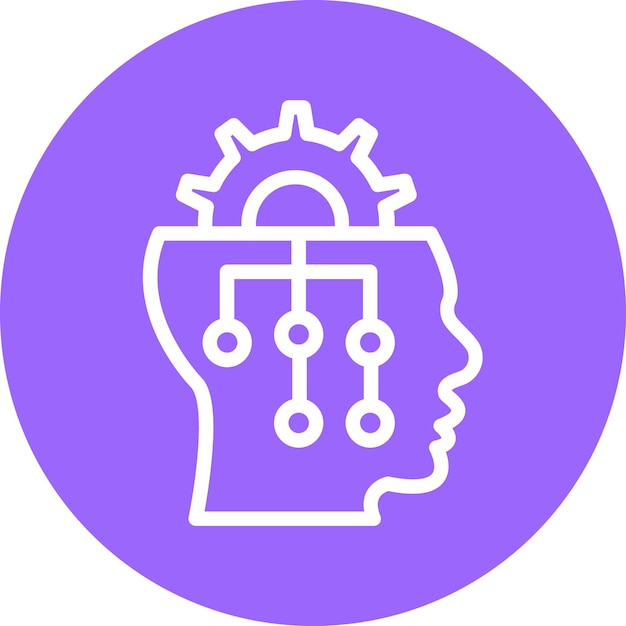 Diseño vectorial Pensamiento crítico Estilo del icono