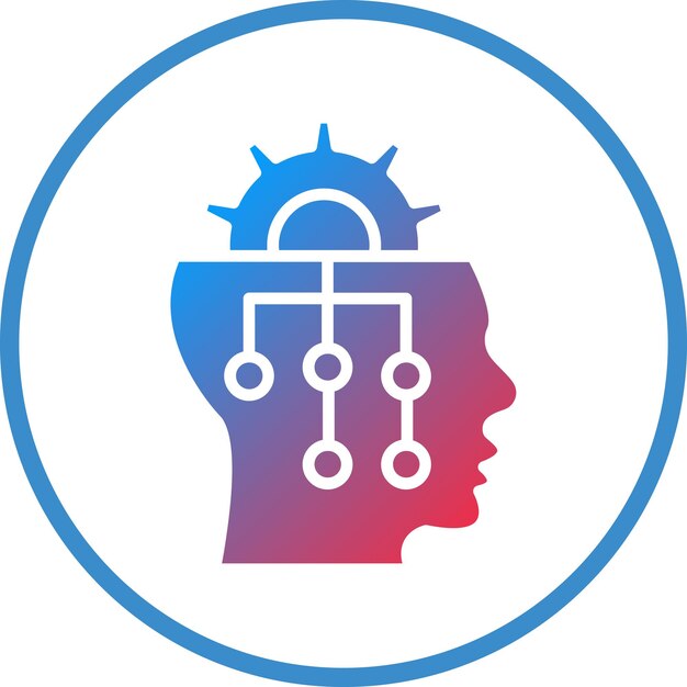 Diseño vectorial Pensamiento crítico Estilo del icono
