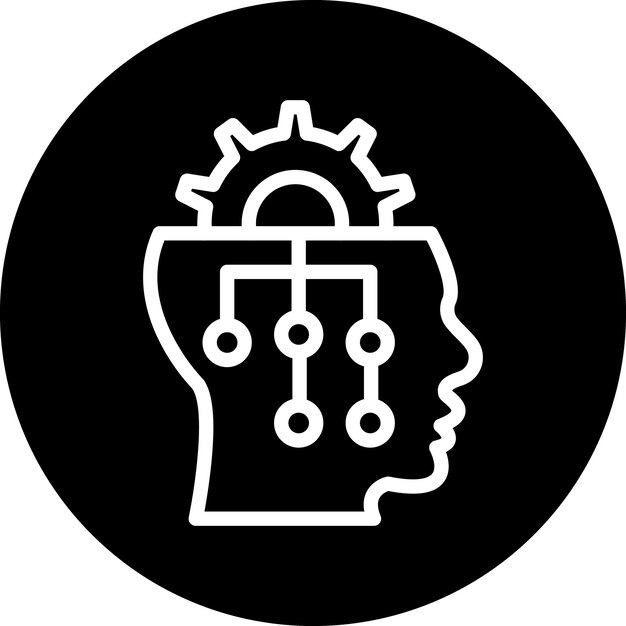 Diseño vectorial Pensamiento crítico Estilo del icono