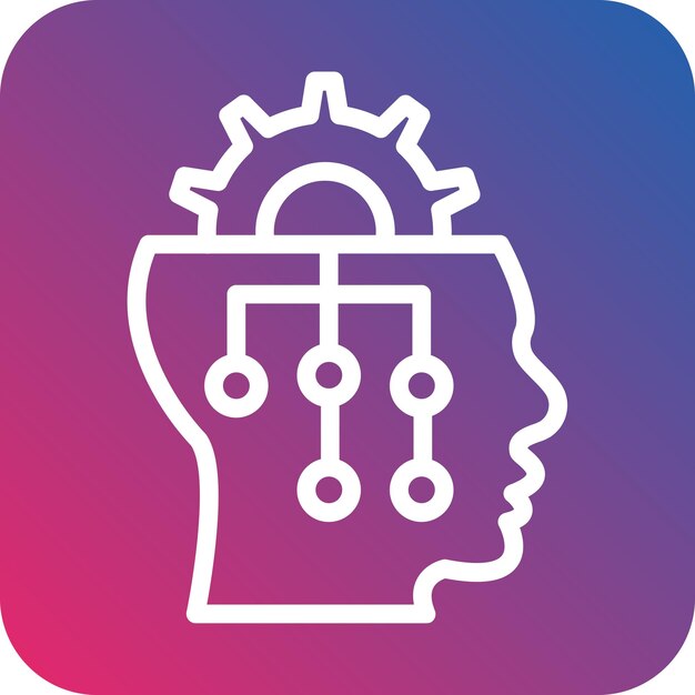 Diseño vectorial Pensamiento crítico Estilo del icono