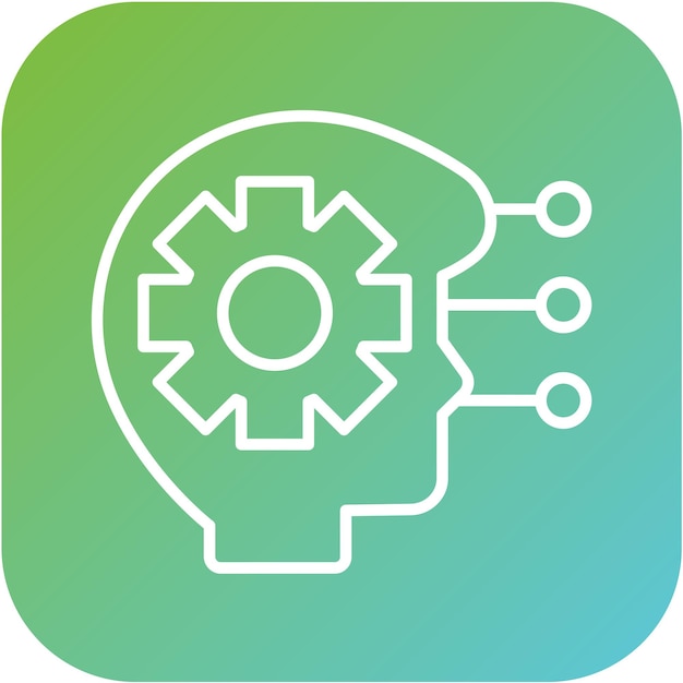 Diseño vectorial Pensamiento crítico Estilo del icono