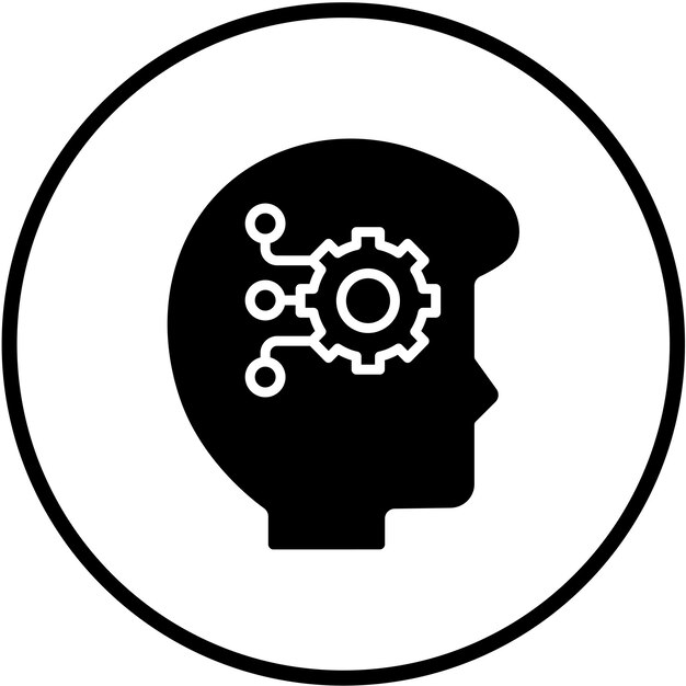 Diseño vectorial Pensamiento crítico Estilo del icono