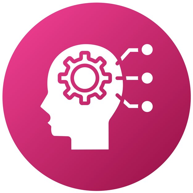Diseño vectorial Pensamiento crítico Estilo del icono