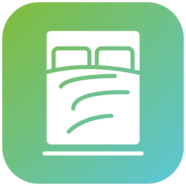 Diseño vectorial Percale Estilo del icono de la cama