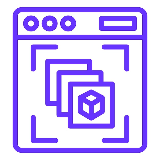 Diseño vectorial Percepción de la profundidad Estilo del icono