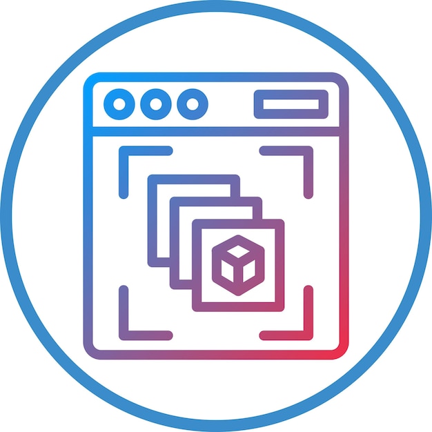 Diseño vectorial Percepción de la profundidad Estilo del icono