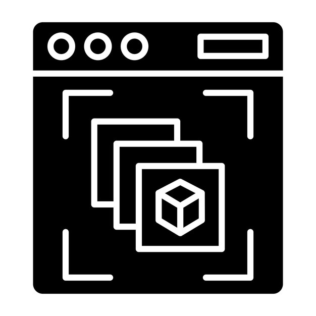 Diseño vectorial Percepción de la profundidad Estilo del icono