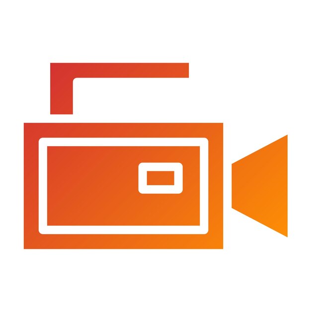 Diseño vectorial de periodismo Estilo del icono de la cámara