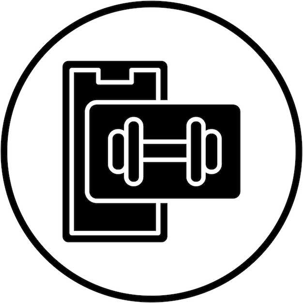 Diseño vectorial de las pesas Estilo del icono