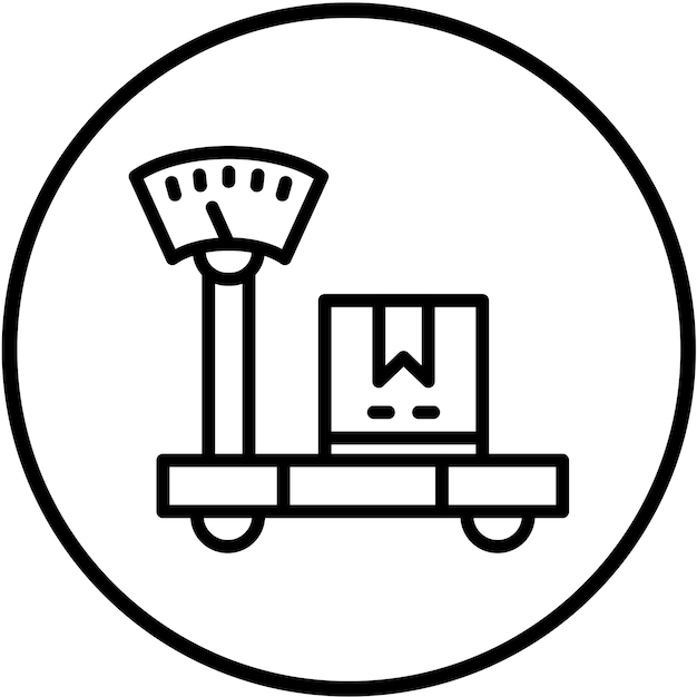 Diseño vectorial Peso del producto Estilo del icono